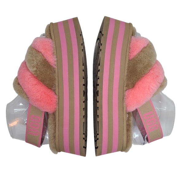 UGG Disco Stripe Platform Slide Slippers 1120875 Size 7 NWOB - Picture 6 of 15